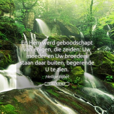 Picture 05 - Lukas 8:20 NLD - En Hem werd geboodschapt van enigen, die zeiden: - Bible Verse Picture