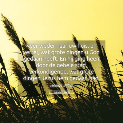 Picture 05 - Lukas 8:39 NLD - Keer weder naar uw huis, en vertel, wat grote - Bible Verse Picture