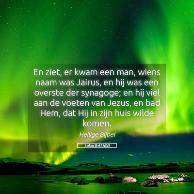 Picture 05 - Lukas 8:41 NLD - En ziet, er kwam een man, wiens naam was Jairus, - Bible Verse Picture