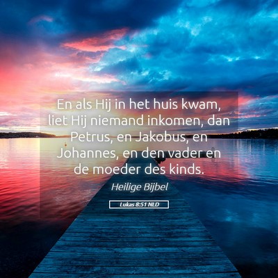 Picture 05 - Lukas 8:51 NLD - En als Hij in het huis kwam, liet Hij niemand - Bible Verse Picture