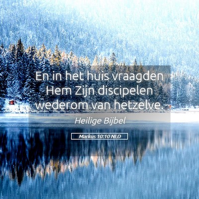 Picture 05 - Markus 10:10 NLD - En in het huis vraagden Hem Zijn discipelen - Bible Verse Picture
