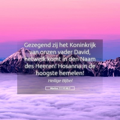 Picture 05 - Markus 11:10 NLD - Gezegend zij het Koninkrijk van onzen vader - Bible Verse Picture