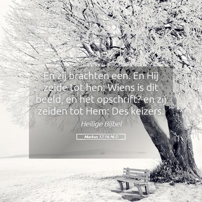 Picture 05 - Markus 12:16 NLD - En zij brachten een. En Hij zeide tot hen: Wiens - Bible Verse Picture
