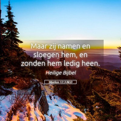 Picture 05 - Markus 12:3 NLD - Maar zij namen en sloegen hem, en zonden hem - Bible Verse Picture