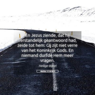 Picture 05 - Markus 12:34 NLD - En Jezus ziende, dat hij verstandelijk geantwoord - Bible Verse Picture