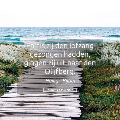 Picture 05 - Markus 14:26 NLD - En als zij den lofzang gezongen hadden, gingen - Bible Verse Picture