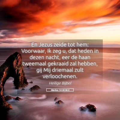 Picture 05 - Markus 14:30 NLD - En Jezus zeide tot hem: Voorwaar, Ik zeg u, dat - Bible Verse Picture