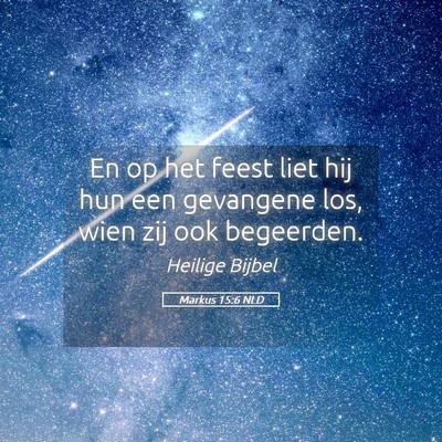 Picture 05 - Markus 15:6 NLD - En op het feest liet hij hun een gevangene los, - Bible Verse Picture
