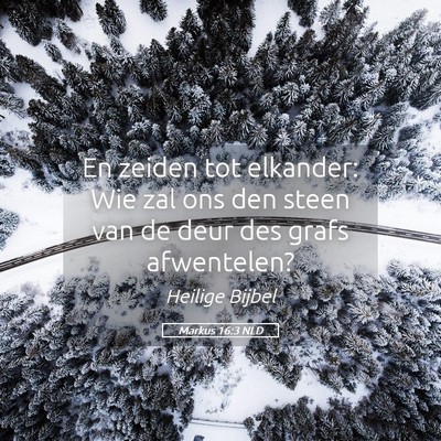 Picture 05 - Markus 16:3 NLD - En zeiden tot elkander: Wie zal ons den steen van - Bible Verse Picture
