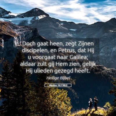 Picture 05 - Markus 16:7 NLD - Doch gaat heen, zegt Zijnen discipelen, en - Bible Verse Picture