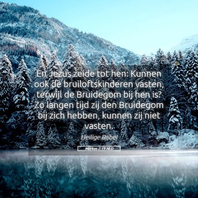 Picture 05 - Markus 2:19 NLD - En Jezus zeide tot hen: Kunnen ook de - Bible Verse Picture