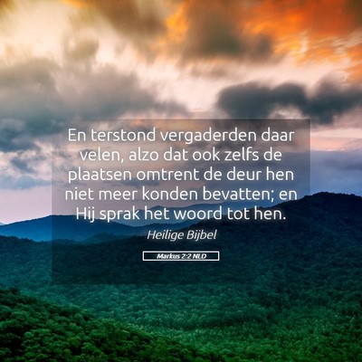 Picture 05 - Markus 2:2 NLD - En terstond vergaderden daar velen, alzo dat ook - Bible Verse Picture