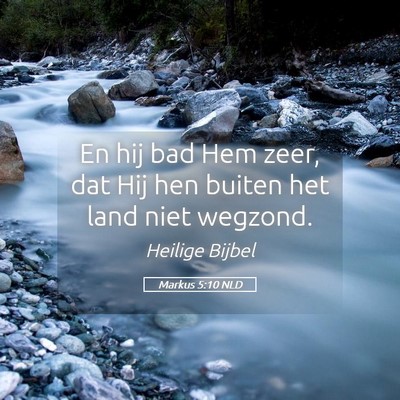 Picture 05 - Markus 5:10 NLD - En hij bad Hem zeer, dat Hij hen buiten het land - Bible Verse Picture