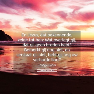 Picture 05 - Markus 8:17 NLD - En Jezus, dat bekennende, zeide tot hen: Wat - Bible Verse Picture