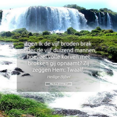 Picture 05 - Markus 8:19 NLD - toen Ik de vijf broden brak onder de vijf duizend - Bible Verse Picture
