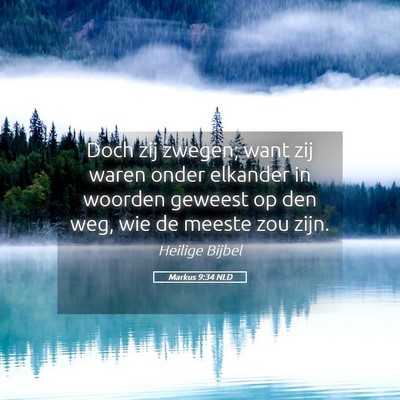 Picture 05 - Markus 9:34 NLD - Doch zij zwegen; want zij waren onder elkander in - Bible Verse Picture