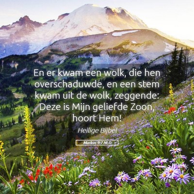 Picture 05 - Markus 9:7 NLD - En er kwam een wolk, die hen overschaduwde, en - Bible Verse Picture