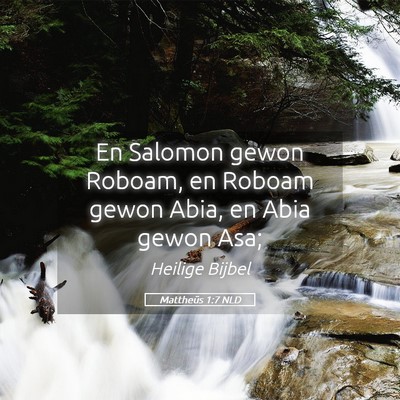 Picture 05 - Mattheüs 1:7 NLD - En Salomon gewon Roboam, en Roboam gewon Abia, en - Bible Verse Picture
