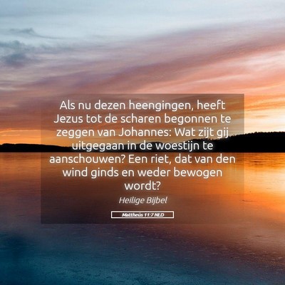 Picture 05 - Mattheüs 11:7 NLD - Als nu dezen heengingen, heeft Jezus tot de - Bible Verse Picture