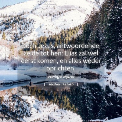 Picture 05 - Mattheüs 17:11 NLD - Doch Jezus, antwoordende, zeide tot hen: Elias - Bible Verse Picture