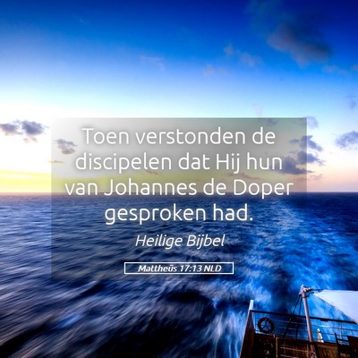 Picture 05 - Mattheüs 17:13 NLD - Toen verstonden de discipelen dat Hij hun van - Bible Verse Picture