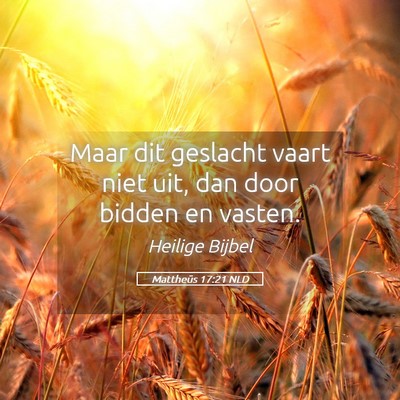 Picture 05 - Mattheüs 17:21 NLD - Maar dit geslacht vaart niet uit, dan door bidden - Bible Verse Picture