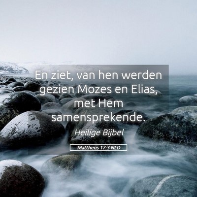 Picture 05 - Mattheüs 17:3 NLD - En ziet, van hen werden gezien Mozes en Elias, - Bible Verse Picture