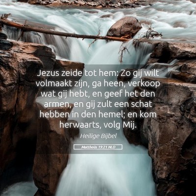 Picture 05 - Mattheüs 19:21 NLD - Jezus zeide tot hem: Zo gij wilt volmaakt zijn, - Bible Verse Picture