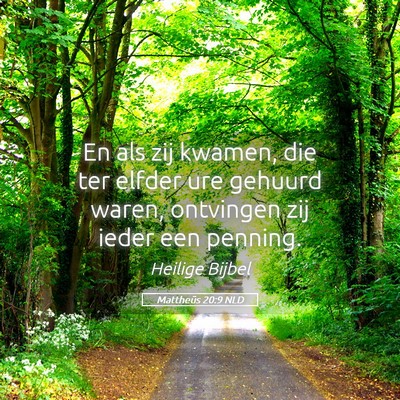 Picture 05 - Mattheüs 20:9 NLD - En als zij kwamen, die ter elfder ure gehuurd - Bible Verse Picture