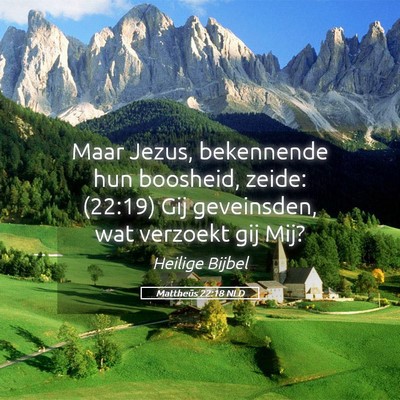 Picture 05 - Mattheüs 22:18 NLD - Maar Jezus, bekennende hun boosheid, zeide: - Bible Verse Picture