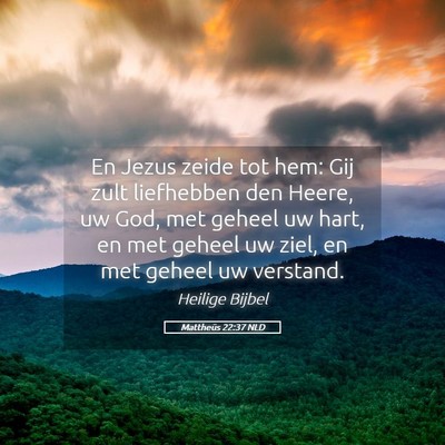 Picture 05 - Mattheüs 22:37 NLD - En Jezus zeide tot hem: Gij zult liefhebben den - Bible Verse Picture
