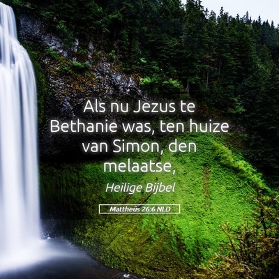 Picture 05 - Mattheüs 26:6 NLD - Als nu Jezus te Bethanie was, ten huize van - Bible Verse Picture