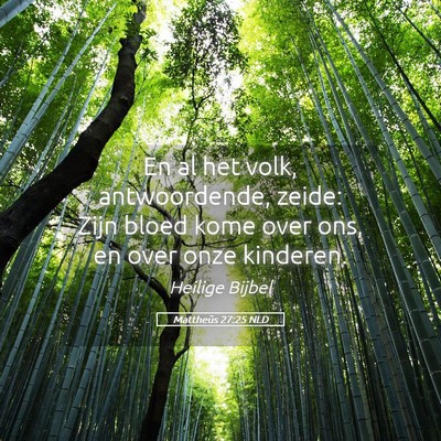 Picture 05 - Mattheüs 27:25 NLD - En al het volk, antwoordende, zeide: Zijn bloed - Bible Verse Picture