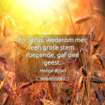 Picture 05 - Mattheüs 27:50 NLD - En Jezus, wederom met een grote stem roepende, - Bible Verse Picture