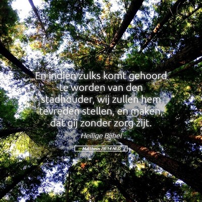 Picture 05 - Mattheüs 28:14 NLD - En indien zulks komt gehoord te worden van den - Bible Verse Picture