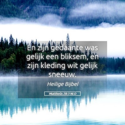 Picture 05 - Mattheüs 28:3 NLD - En zijn gedaante was gelijk een bliksem, en zijn - Bible Verse Picture