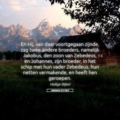 Picture 05 - Mattheüs 4:21 NLD - En Hij, van daar voortgegaan zijnde, zag twee - Bible Verse Picture