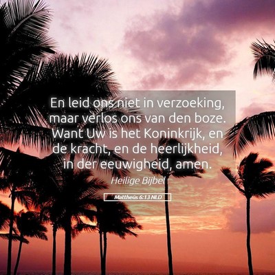 Picture 05 - Mattheüs 6:13 NLD - En leid ons niet in verzoeking, maar verlos ons - Bible Verse Picture