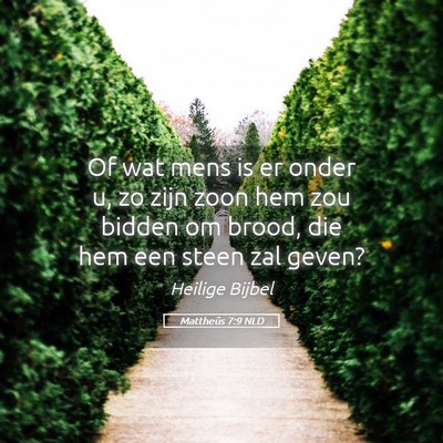 Picture 05 - Mattheüs 7:9 NLD - Of wat mens is er onder u, zo zijn zoon hem zou - Bible Verse Picture