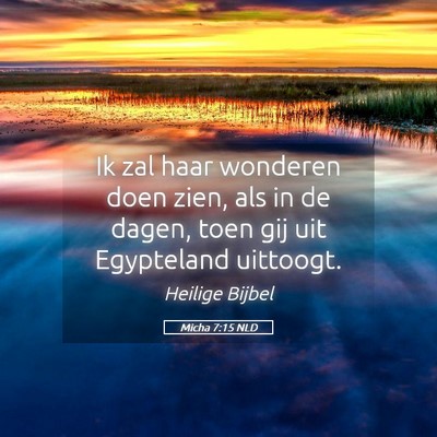 Picture 05 - Micha 7:15 NLD - Ik zal haar wonderen doen zien, als in de dagen, - Bible Verse Picture