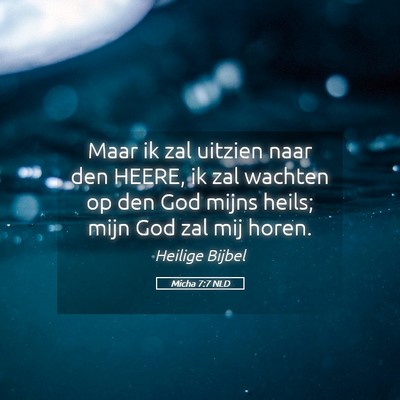 Picture 05 - Micha 7:7 NLD - Maar ik zal uitzien naar den HEERE, ik zal - Bible Verse Picture