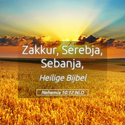 Picture 05 - Nehemia 10:12 NLD - Zakkur, Serebja, - Bible Verse Picture