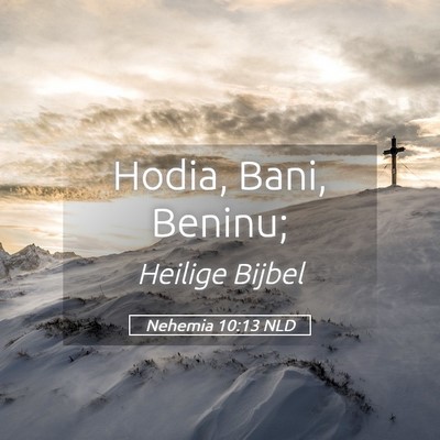 Picture 05 - Nehemia 10:13 NLD - Hodia, Bani, - Bible Verse Picture