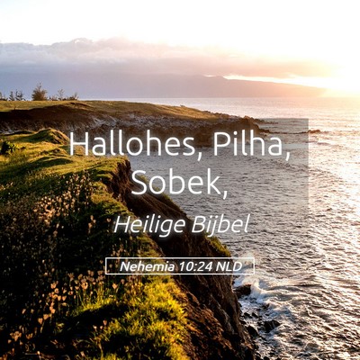 Picture 05 - Nehemia 10:24 NLD - Hallohes, Pilha, - Bible Verse Picture