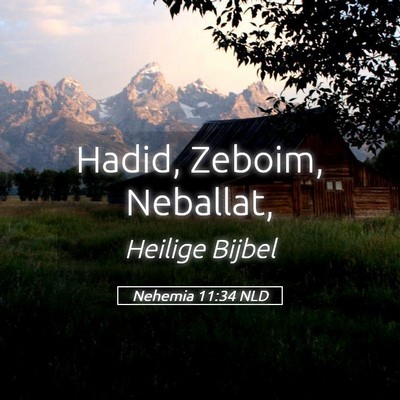 Picture 05 - Nehemia 11:34 NLD - Hadid, Zeboim, - Bible Verse Picture
