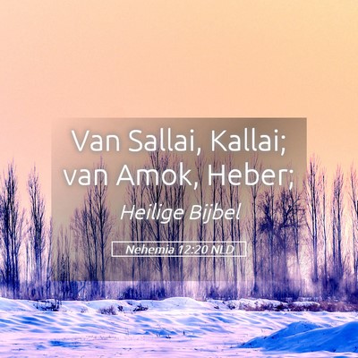 Picture 05 - Nehemia 12:20 NLD - Van Sallai, Kallai; van Amok, - Bible Verse Picture