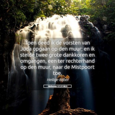 Picture 05 - Nehemia 12:31 NLD - Toen deed ik de vorsten van Juda opgaan op den - Bible Verse Picture