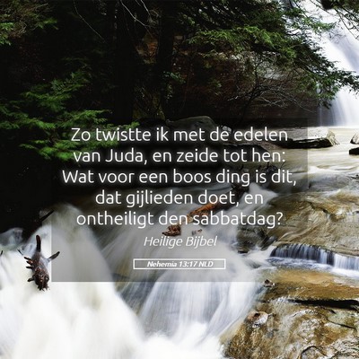 Picture 05 - Nehemia 13:17 NLD - Zo twistte ik met de edelen van Juda, en zeide - Bible Verse Picture