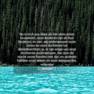 Picture 05 - Nehemia 5:5 NLD - Nu is toch ons vlees als het vlees onzer - Bible Verse Picture