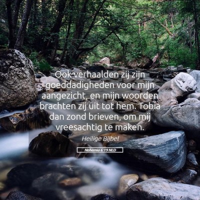 Picture 05 - Nehemia 6:19 NLD - Ook verhaalden zij zijn goeddadigheden voor mijn - Bible Verse Picture
